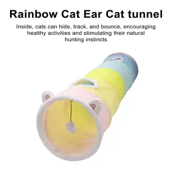 חוסך מקום חתול מנהרה מתקפלת חתול המנהרה צעצוע חלל עמיד בפני שריטות נייד שעמום-להקלה על חתולים חתול משעשע